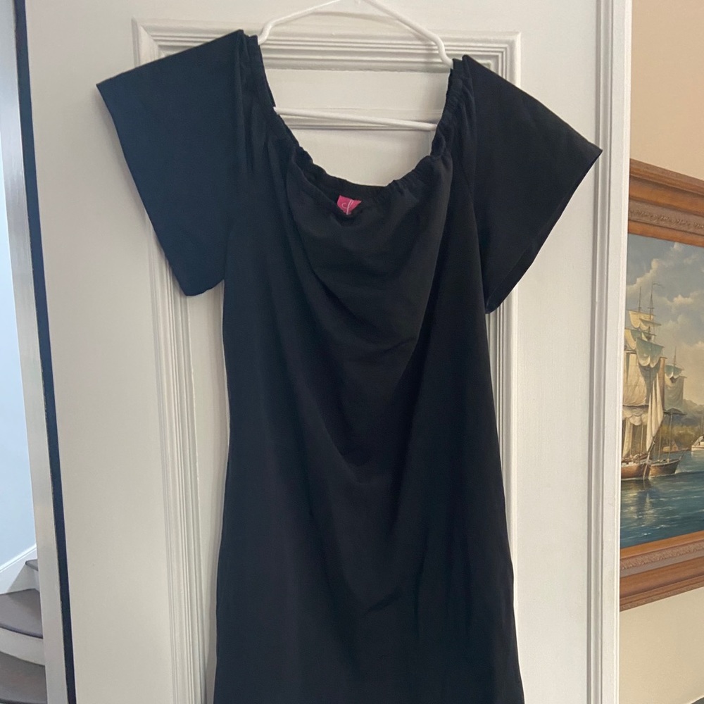 Britt size large microfiber black dress